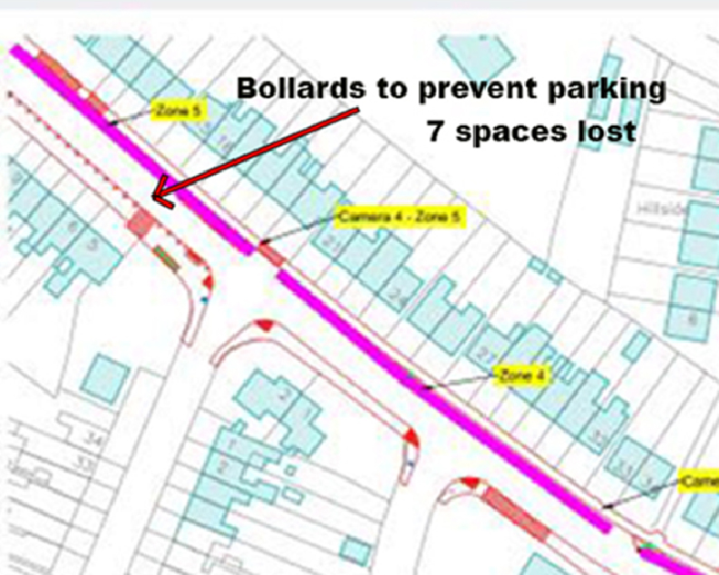Ml Fitz 2 showing bollards to prevent parking