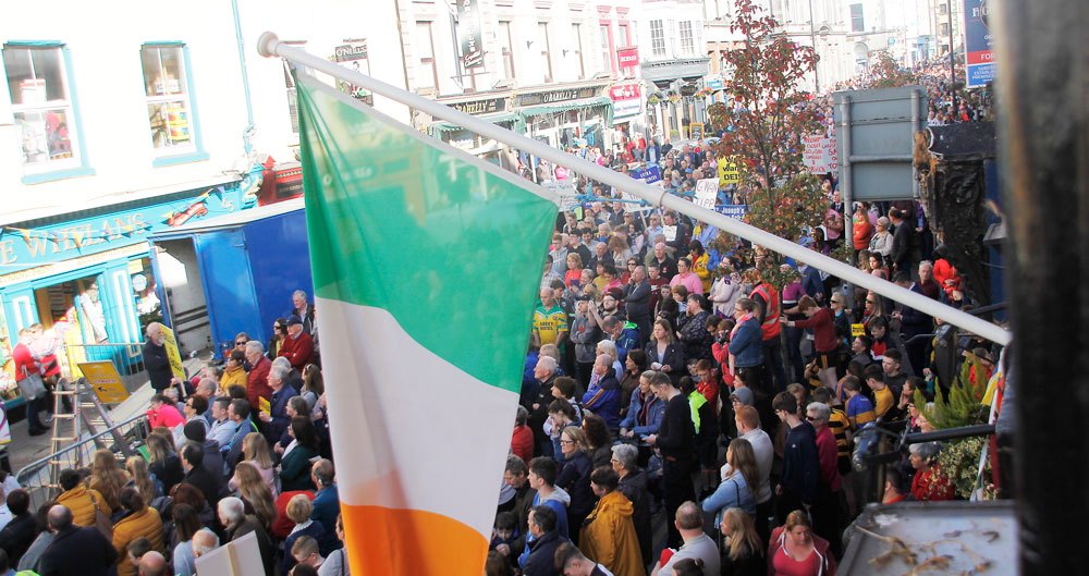 crowd on Main Street